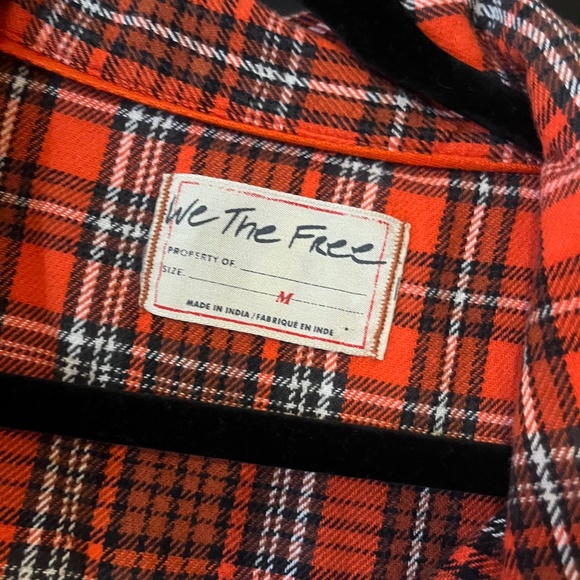 NWOT We The Free Wind River Plaid Shirt Red Flannel Size: Medium - Picture 7 of 8